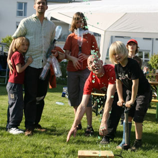 Launch of a water rocket